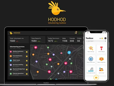 Hodhod | Dark incident management animation design flat illustration logo minimal typography vector web