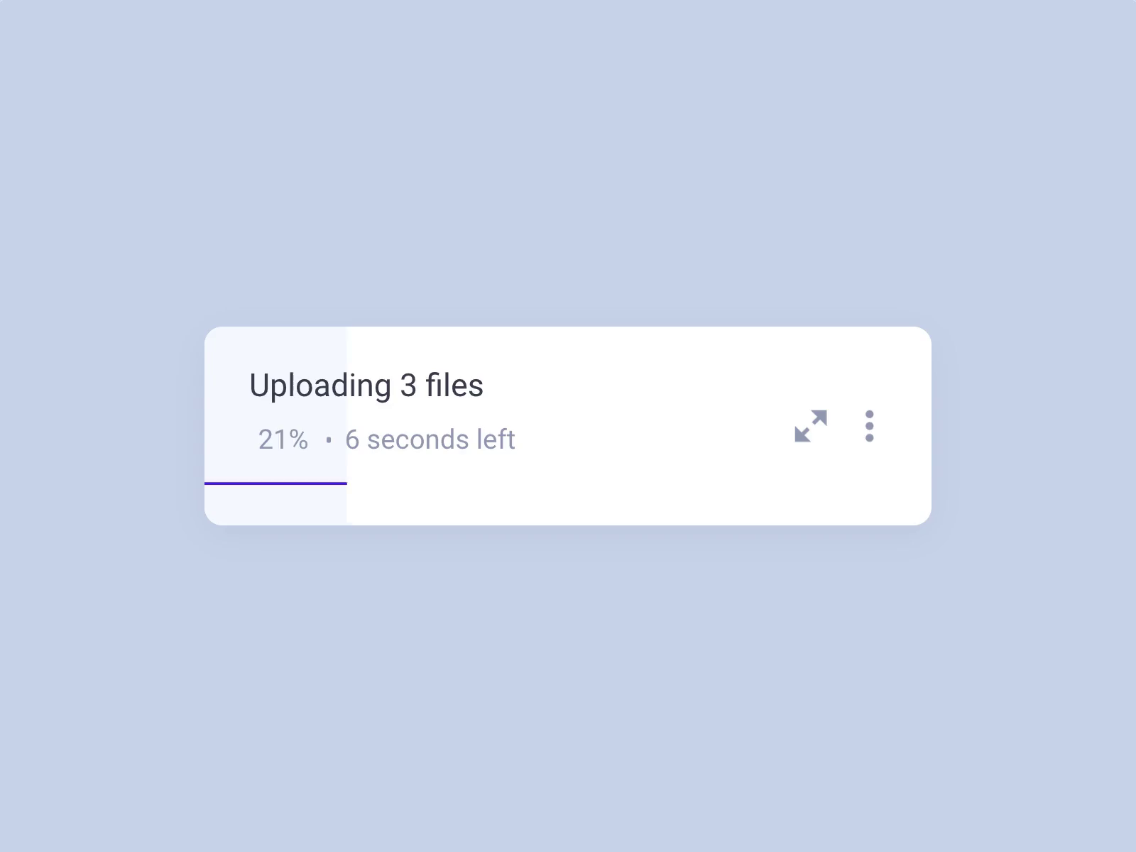Example of Upload play & pause animation