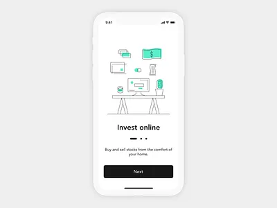 Investment App Onboarding Animation ae animation app design illustration investment ios mobile motion onboarding prototype sketch ui