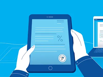 Sign on! 2d animation app blue business people button characters design digital hands illustration mobile motion motion graphics tablet tech explainer technology ui vector video