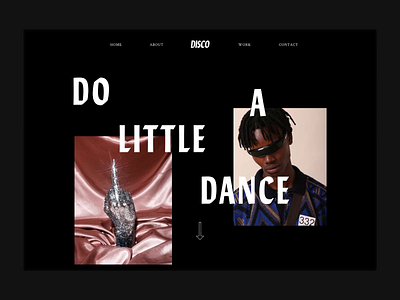 Disco Web Design Initial Concepts black and white casting agency clean design production agency typography ui ux web design web design agency