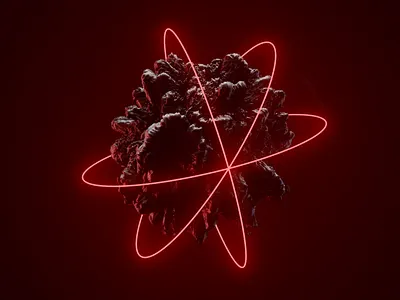 The Thing 3d abstract animation black cinema4d energy futuristic laser motion render visual