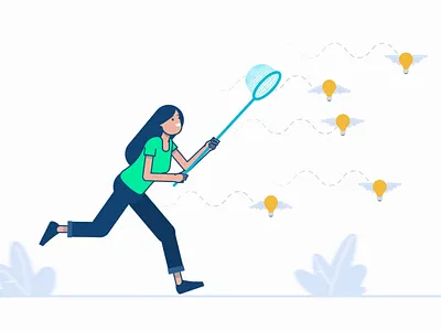 Chasing Ideas ae after effects animated animation character illustration rigging rubberhose