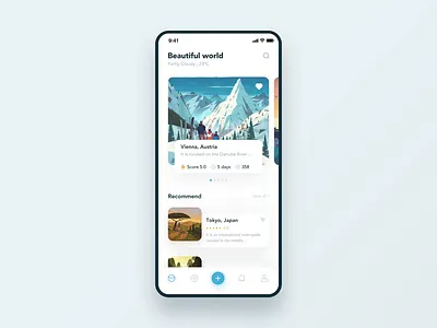 Travel Sharing App ui 动画 图标 应用 插图 简单 设计