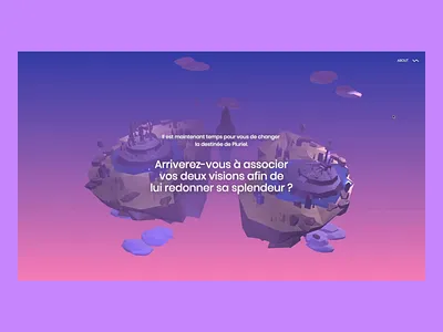 Pluriel - Main Screen 3d 3d art art direction blender blender3d design desktop low poly sketch web experience