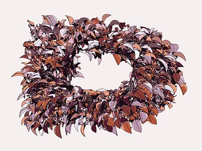 D Type Loop animation c4d cinema 4d leaves loop motion plant type typography