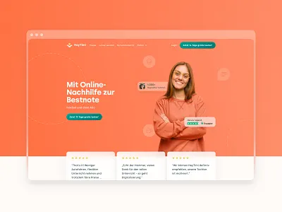 HeyTimi Landingpage app brand calls design digital education future germany launch munich online platform startup students studio web