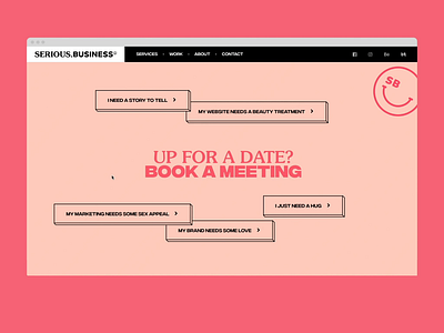 Serious Business | Contact us framer motion prototype ui ux