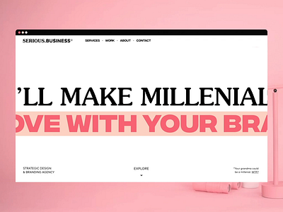 Serious Business | Loading animation framer intro loader millennials motion prototype web website