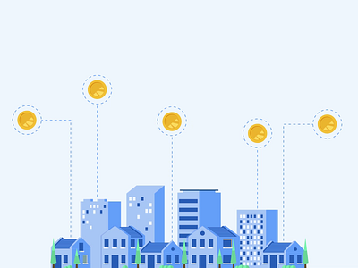 Real Estate 2d after affects after effects animation animation city coin house