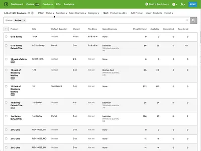 Omnibar for Product Filtering in Ordoro aktiv grotesk filtering filters inventory inventory management omnibar ordoro products react select table ui