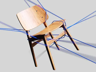 Ropes simulation test 3d 3d render 3danimation 3dart 3dartist abstract animation art brutalism cgi chair cinema4d design interior minimalism minimalistic render rendering ropes simulation