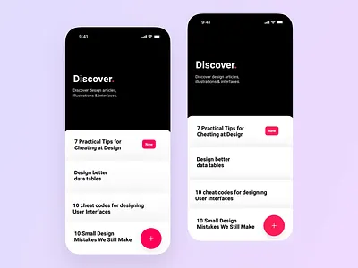 Discover scroll interface 🤘 animation app black button design interaction interface ios iphone mobile principle scroll scrolling ui ux