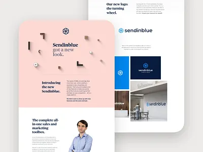 Branding Lp agency animation brand branding branding design landing landing design logo sendinblue ui ux