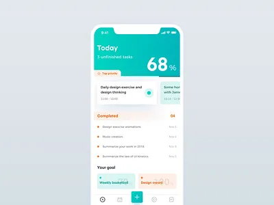 Task reminder scene animation app task manager ui ux