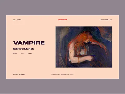 Pocketart Homepage after affects animation app art design entertainment interaction minimalism motion design neural network paintings platform typography ui user experience user interface ux visual design website