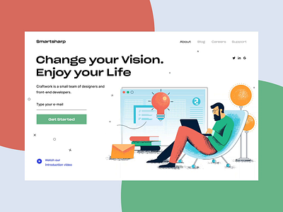 Smartsharp Animations Volume 2 404 app application background craftwork eps error 404 illustration image landing picture scene site startup svg vector walkthrough web web page website