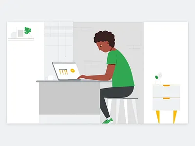 Google for Retail aftereffects animation buy character design google home illustraion laptop motion online retail shop