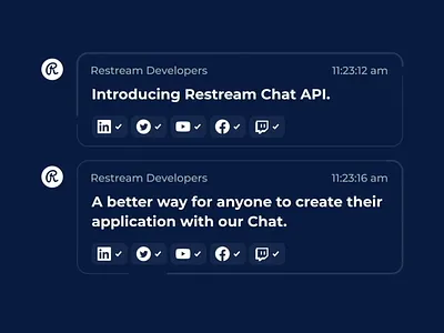 Restream Message animation message promo restream