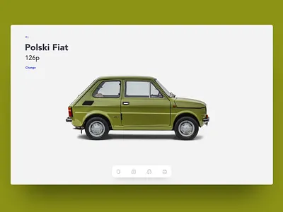 126 vs 500 animation app application car clean interaction oldtimer ui web