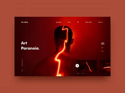 Art gallery ui ux 动效 品牌 网页设计