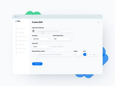 OKR tool for your team animation app design logo typography ui ux vector web
