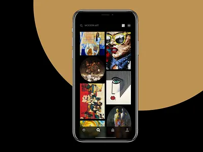 Gallery App Interactions animation app appstore art design design agency feed gallery interaction ios app mobile mobile app mobile design motion painting product design scroll animation ui user experience ux