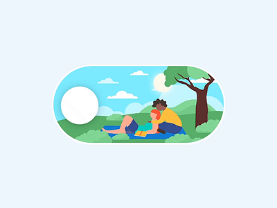 Infinity Love animation couple day illustraion illustration art love night toggle switch