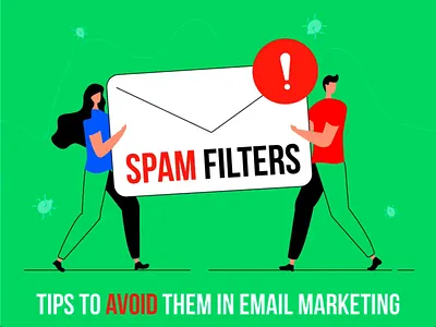 Spam Filters Infographic avoid design email marketing error filter illustration infographic interaction laptop people spam spam filters spamming subscribers tips uiux vector web
