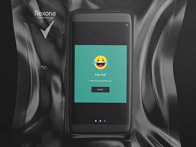 Rexona 5000 Steps App Emoji Reaction 2d design emoji gif illustration illustrator layout reaction rexona sport ui ux vector webdesign