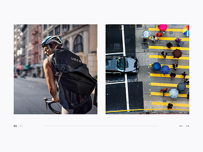 Uber Photos Carousel animation app carousel motion photography principle ui ux web design