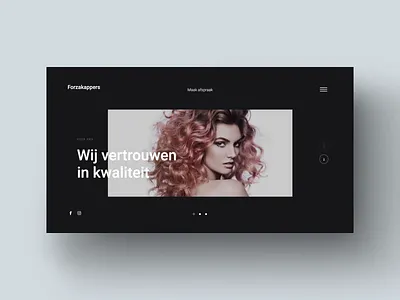 Forzakappers—Website barber beauty black white clean dark fashion hair hair salon haircut hairdresser interface minimal model photography premium slider stylist ui webdesign website