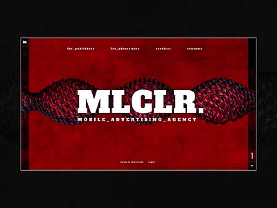 MLCLR. - Mobile Advertising Agency 3d abstract animation c4d concept landing page motion simple ui web