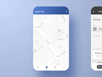 Co-living space app - Filter exploration animation app design design interaction product product design ui ux