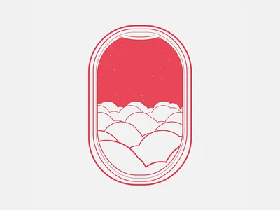 Airplane window ae animation brand design illustration loop motion moxy vector