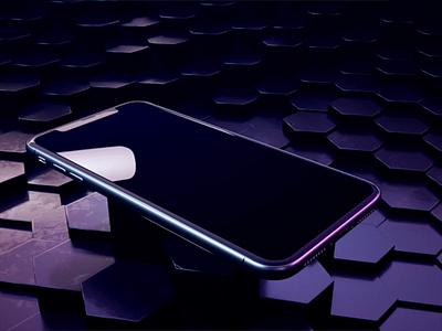 iPhone live wallpaper visual 3d animation art brand c4d dark device device mockup illustration iphone iphone x live mobile mockups motion natural phone ui wallpaper