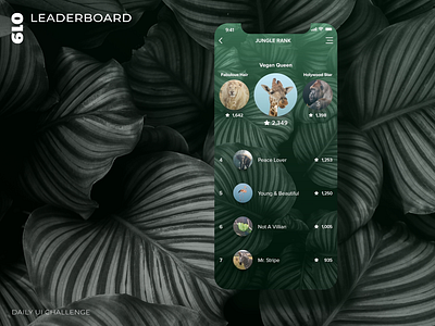Daily UI Challenge - 019 - Leaderboard dailyui leaderboard ui uidesign uxdesign