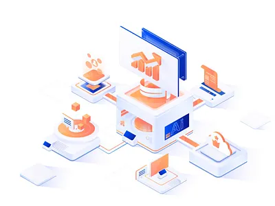 2.5D-science-yellow design illustration