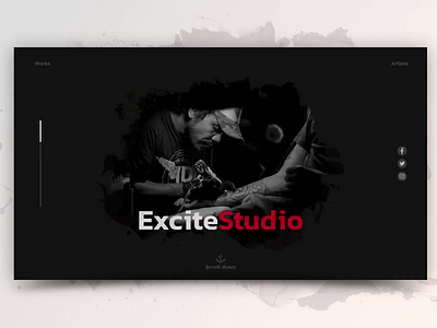 Tattoo Studio Prototype animation adobe xd animated landing page prototype prototype animation tattoo tattoo studio ui ux web design