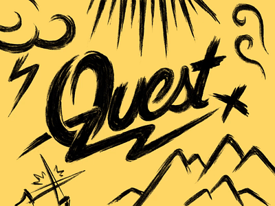 Quest after effects alphabet animation handlettering logo motion script