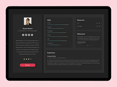 User Business Profile business app dailyui ios ios app ipad ipadpro job app skills user interface user profile