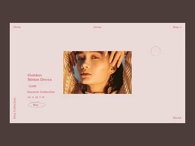 Golden Dress Issue 31 design e commerce ecommence layout minimal minimaldesign product page typography ui ux web webdesign