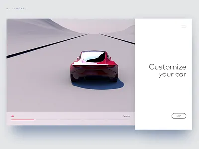 Automotive 3D configurator UI/UX Animation 3d app automotive car configurator dashboard interface motion prototype ui ux uxdesign website