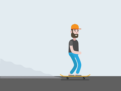 Ben's skating again! after effect after effects animation after effects motion graphics flat illustration kickflip skate skateboarding skateboarding art skater