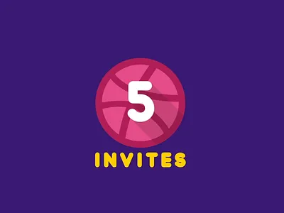 5 x Dribbble Invites Giveaway animation app branding dribbble illustration invite invites mobile motion promo vector website