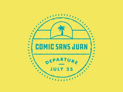 Passport Puns atlanta badge design fonts illustration meetup passport pun stamp travel type typography