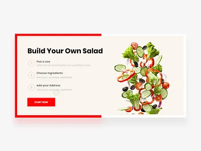 Make Your Own Salad 👨‍🍳 add to basket add to cart buy checkout diy ecommerce food food and drink food app food shopping food ui food website fresh interaction interactive order purchase salad