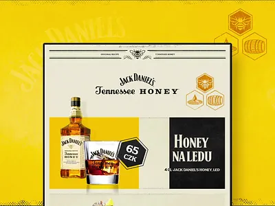 Jack Daniel's Honey - Digital Drinks Menu animation animation menu bar coctail design digital menu drinks menu honey interactive jack daniels