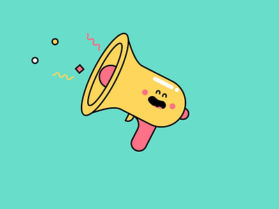 Fun announcement 2d 2d animation 2d character after effects animated animation character character animation character design characterdesign creative design flat fun loop motion vector