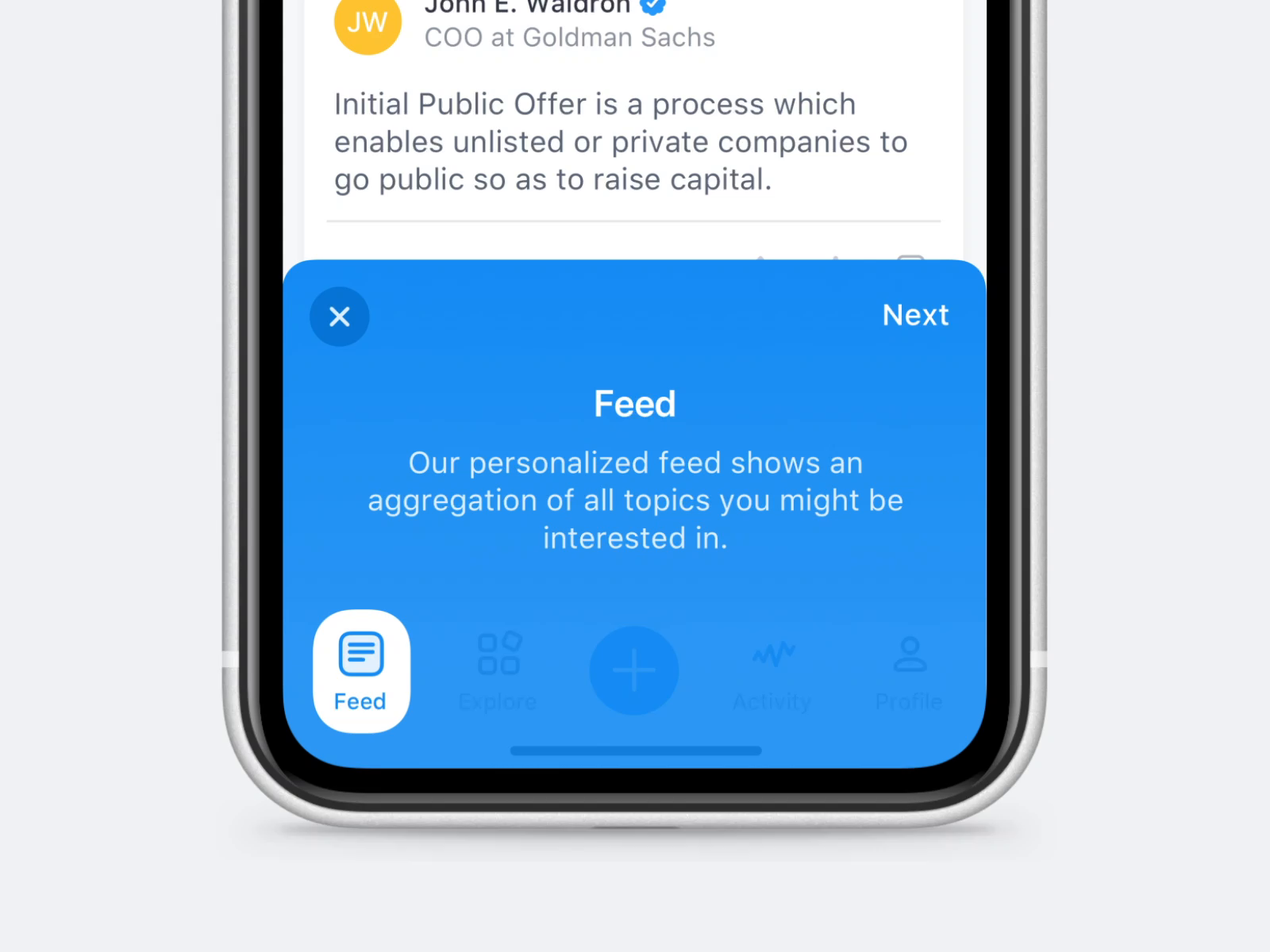 Example of Mobile App Onboarding